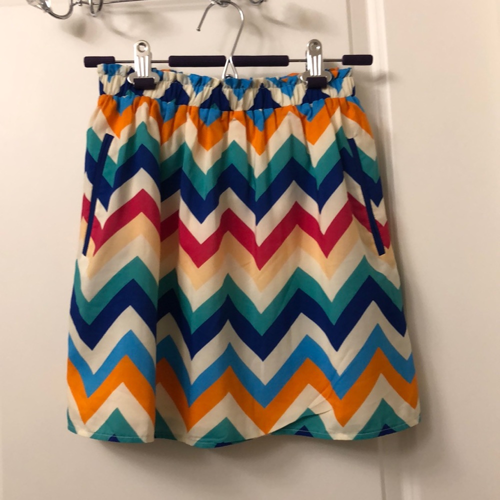 Chevron Mini Skirt
